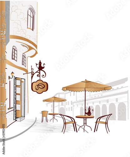 Street cafe in the city