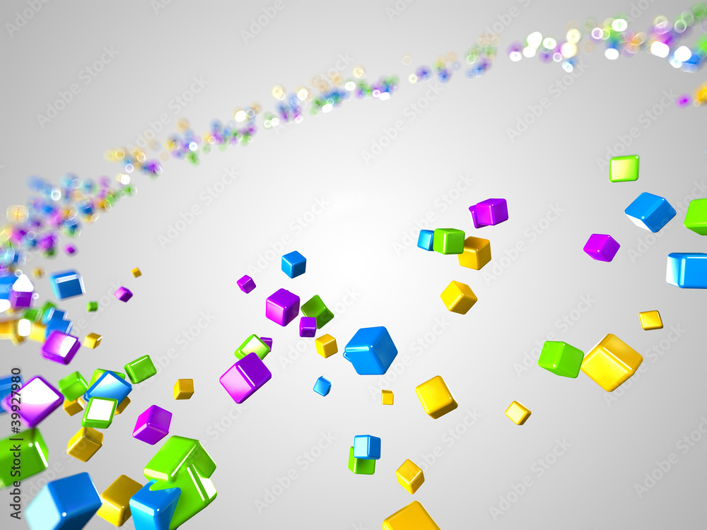 3d rendered illustration of some floating cubes 3d rendered illustration of some floating cubes