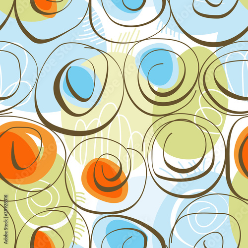 Abstract floral background (seamless pattern)