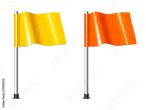 Fotografija Drapeaux orange et jaune