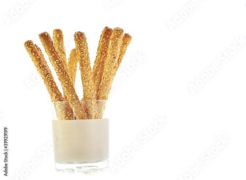 grissini bread sticks with sesame