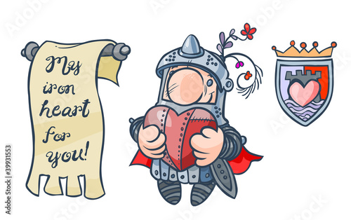 Cartoon in love Knight.