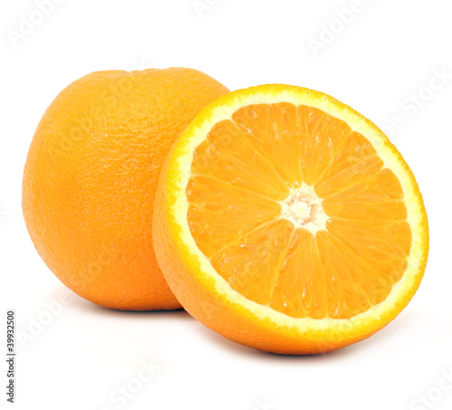 Juicy Oranges Isolated on White Background