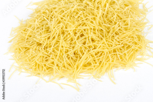 italian pasta (macaroni) isolated on white background