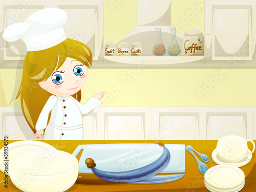 funny character in the kitchen