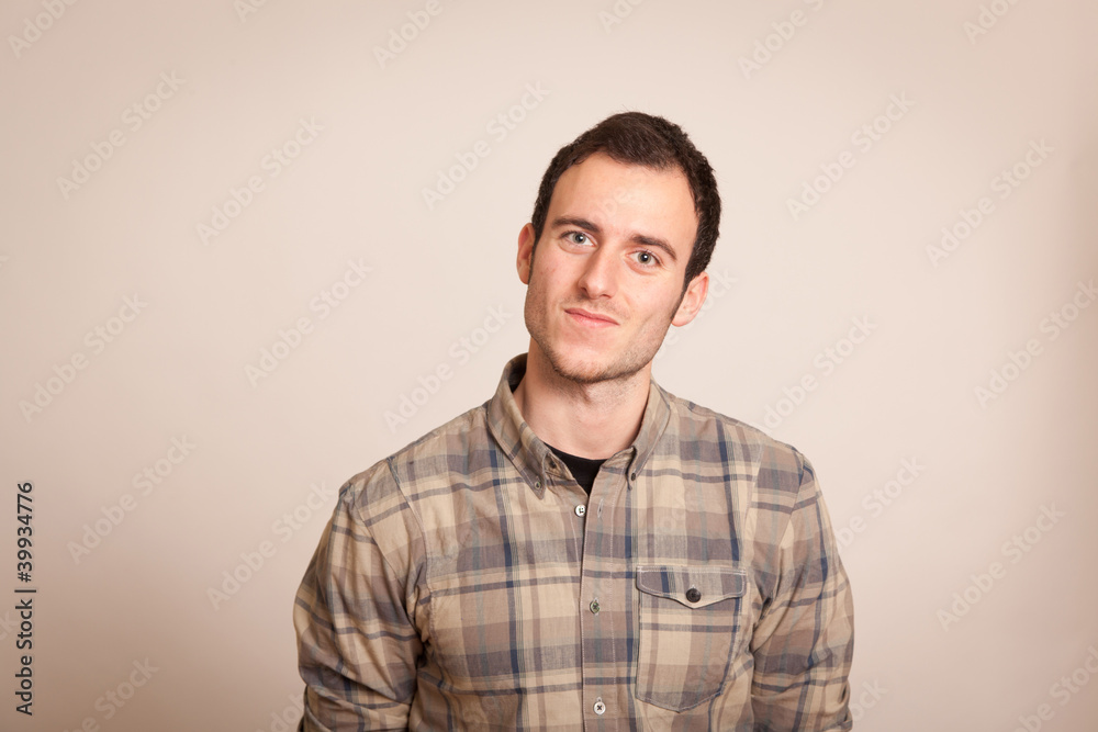 Young Man wearing Shirt Portrait Young Man wearing Shirt Portrait
