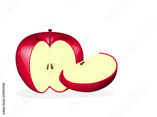 apple with piece