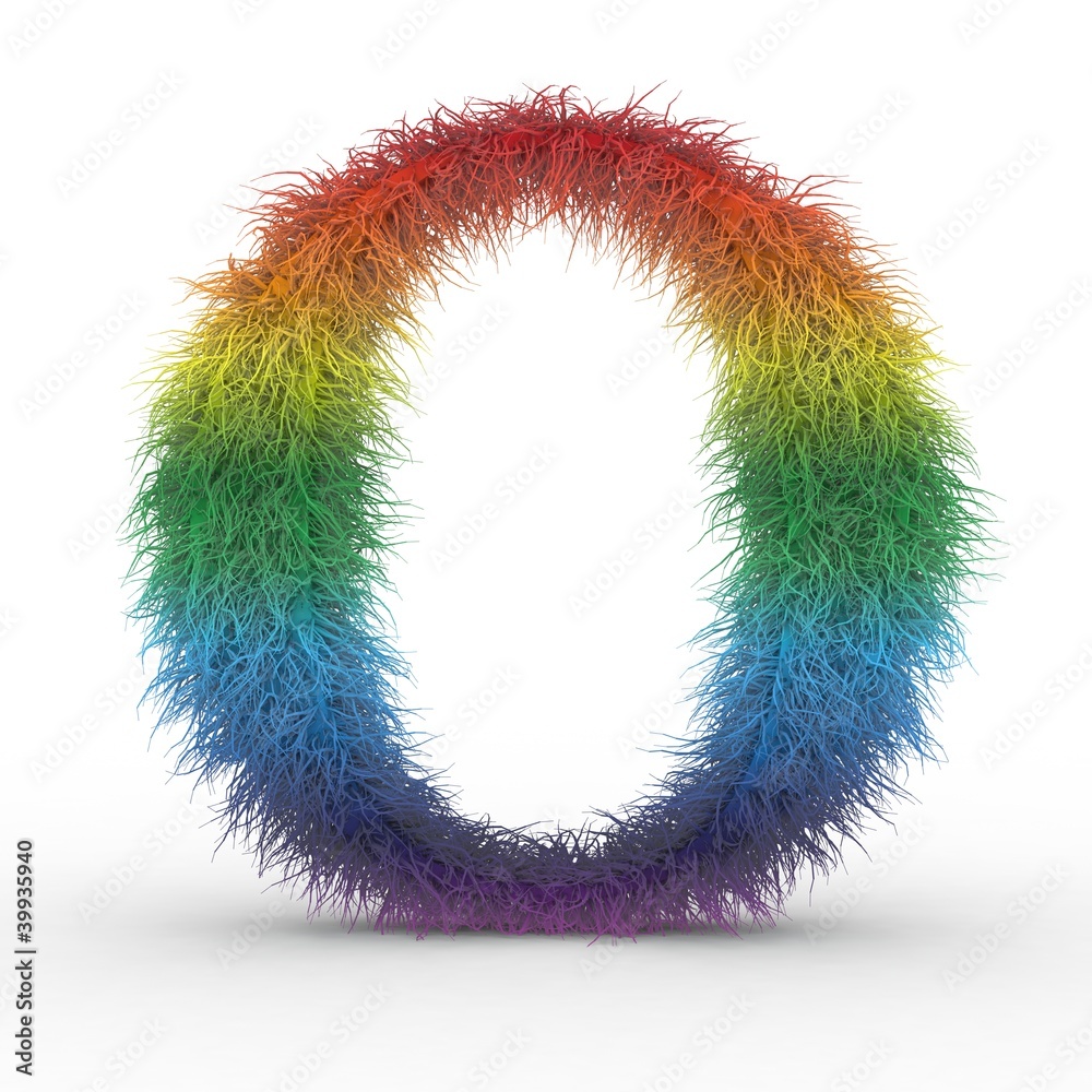 Texteffekt Haare Regenbogen O