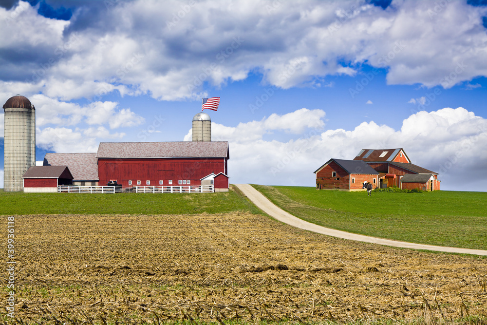 Fototapeta premium American Country with blue sky