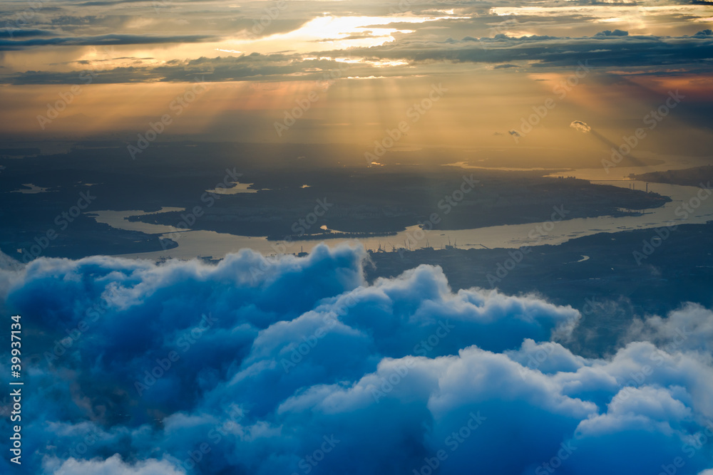 view of a clouds at sunset view of a clouds at sunset