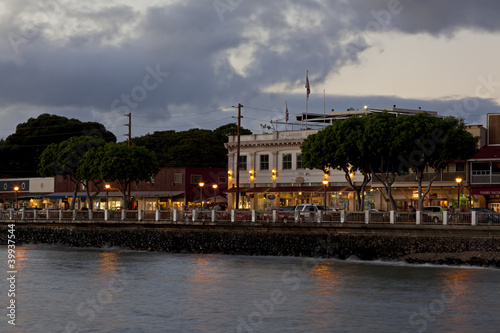Front Street, Lahaina, Maui at dusk