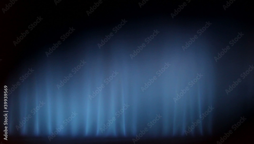Gas - Burning with blue Flame