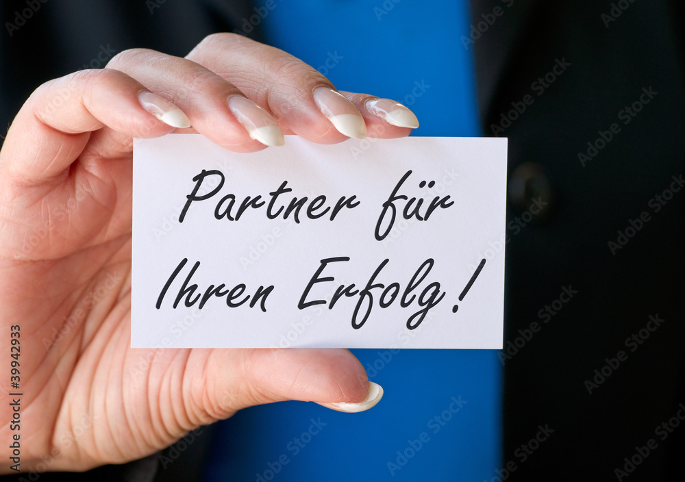 Partner für Ihren Erfolg ! Partner für Ihren Erfolg !