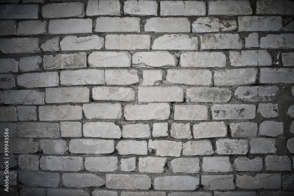 Obraz premium The white brick wall