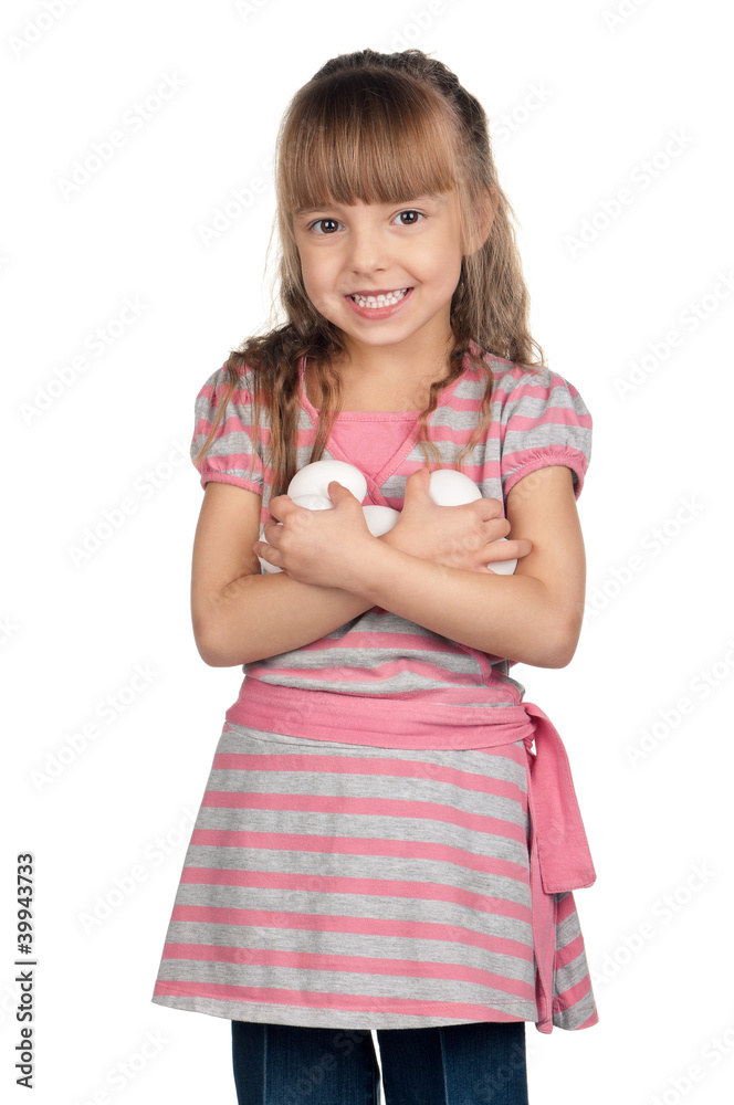 Girl with eggs Girl with eggs