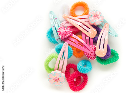 Girls Colorful Hair Barettes and Bobbins