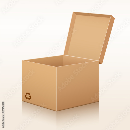 Corrugated box recycle vector illustration