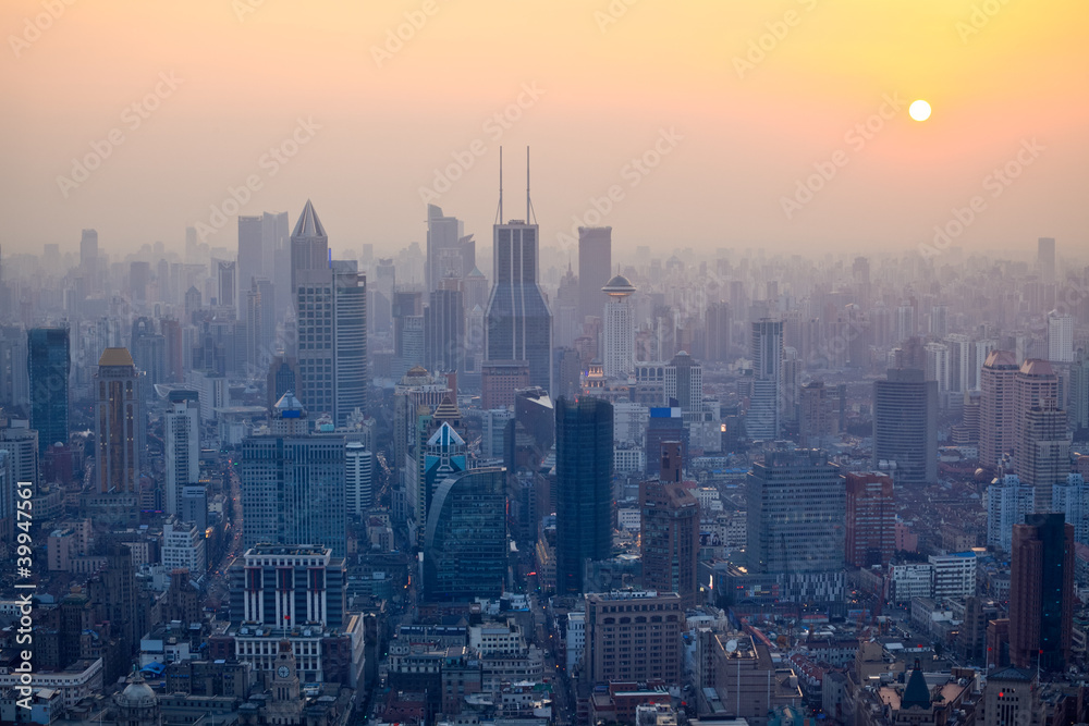 Fototapeta premium shanghai at dusk