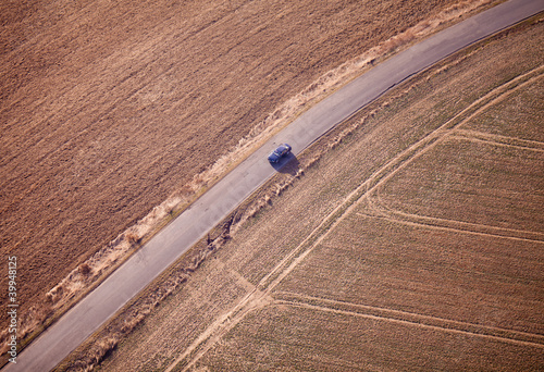 aerial view of field landscape