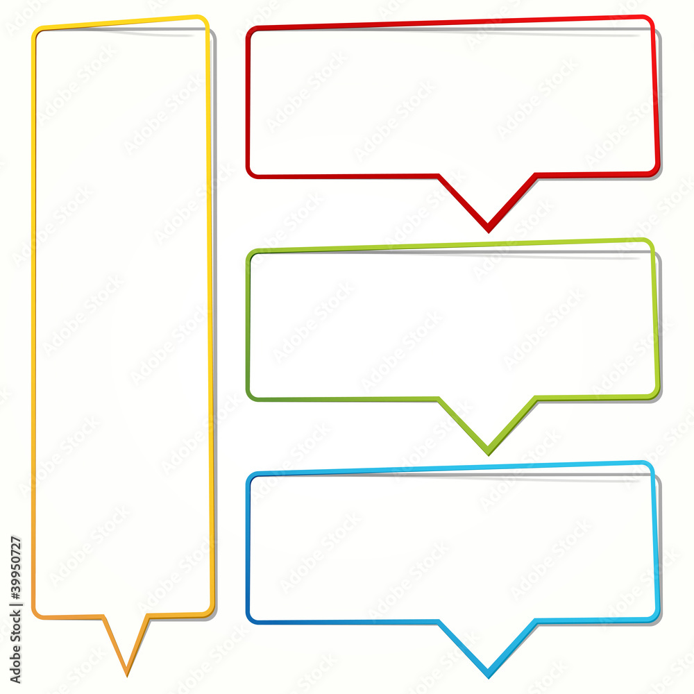 Speech bubble in the form of an thin frame for your text.