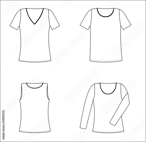 Women t-shirts template for your design