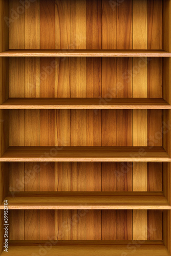 3d Wooden book Shelf background for ebook and tablet pc.