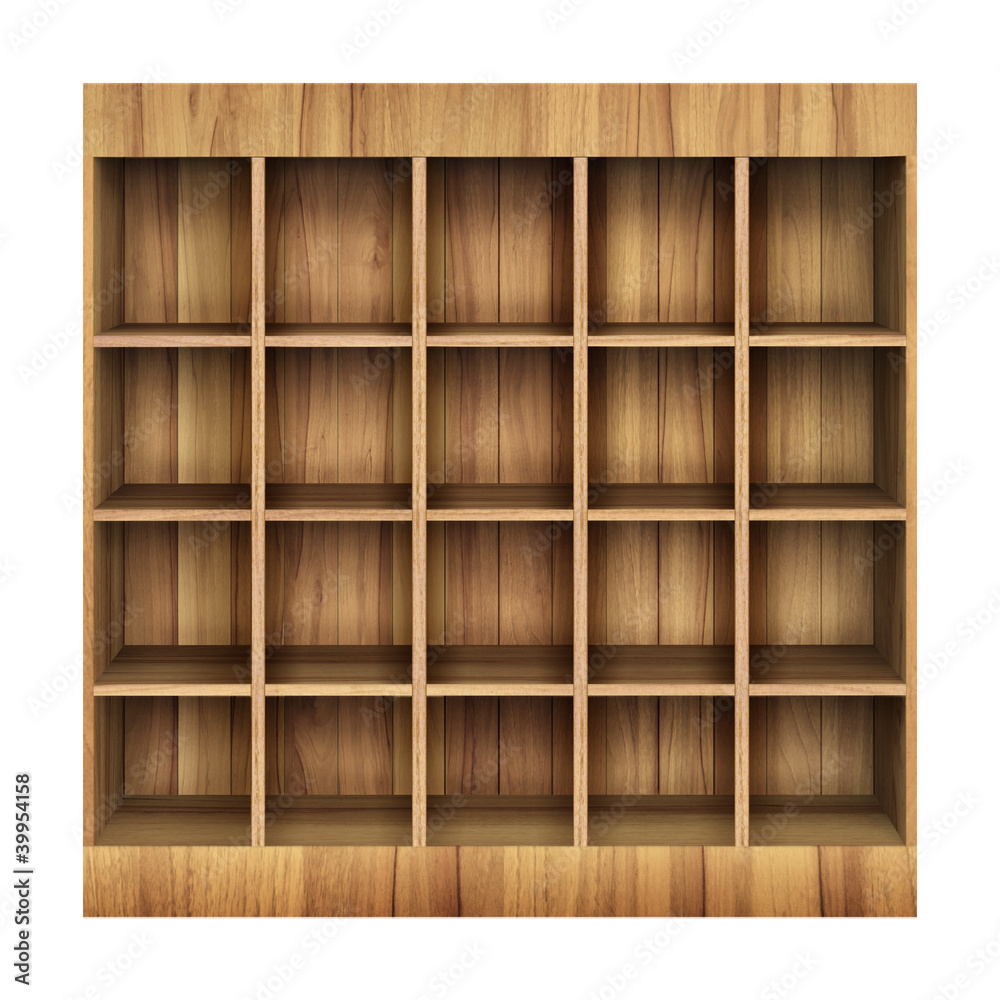 3d Wooden book Shelf