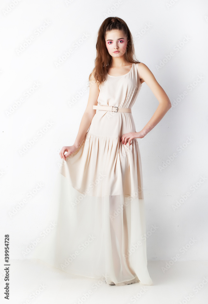 Portrait of young sexy woman in modern stylish dress Portrait of young sexy woman in modern stylish dress