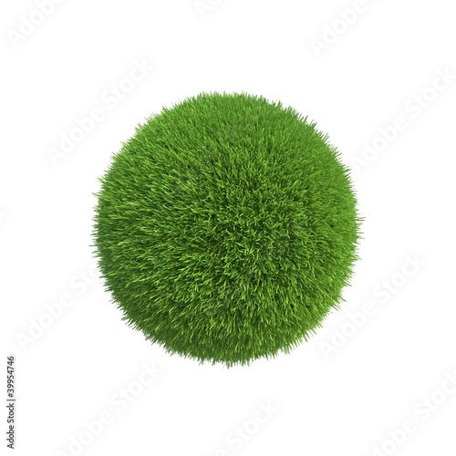 A ball of green grass the conservation of energy on the planet