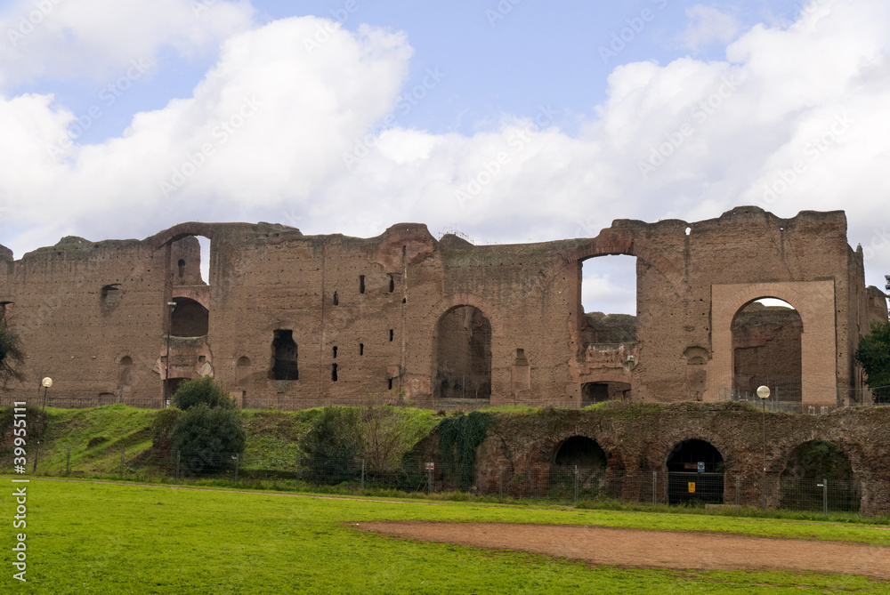 The Baths of Caracalla in Rome Italy