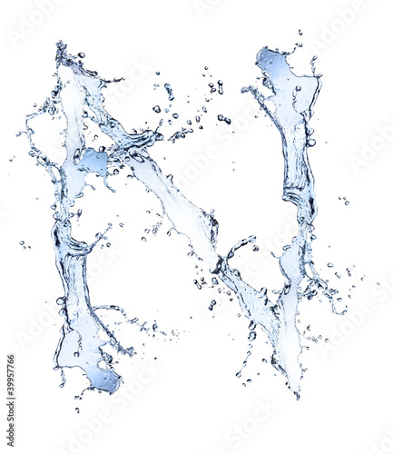 Water alphabet letter 