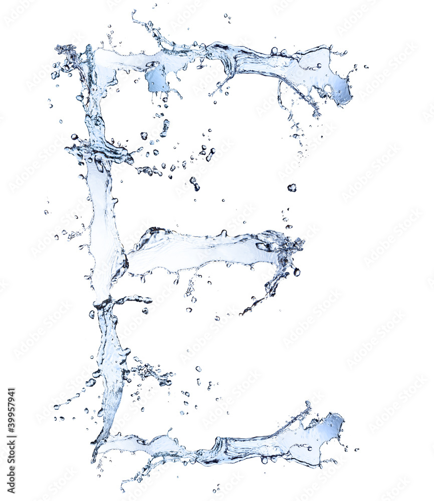 Water alphabet letter 