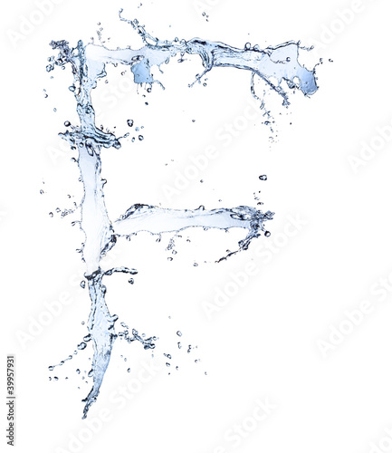 Water alphabet letter 
