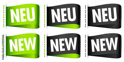 Label Neu/New Stitching Green