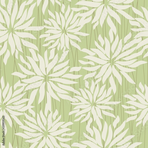 Seamless vector texture with chrysanthemums