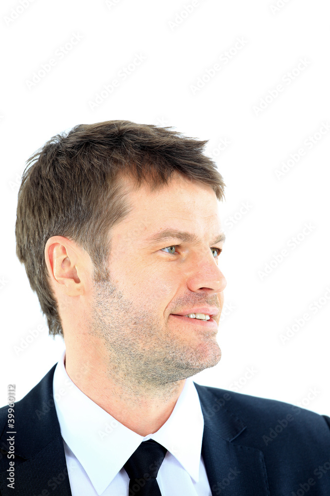Portrait of a business man isolated on white Portrait of a business man isolated on white