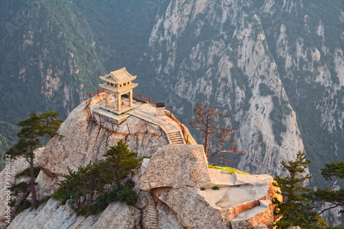 stone pagoda on the holy mountain HuaShan, China photo