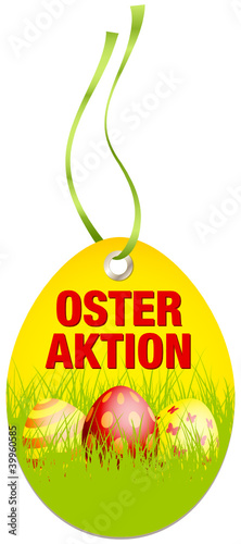 Hangtag Osteraktion Ostereier gelb