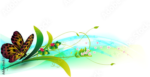 Primavera con farfalla Background