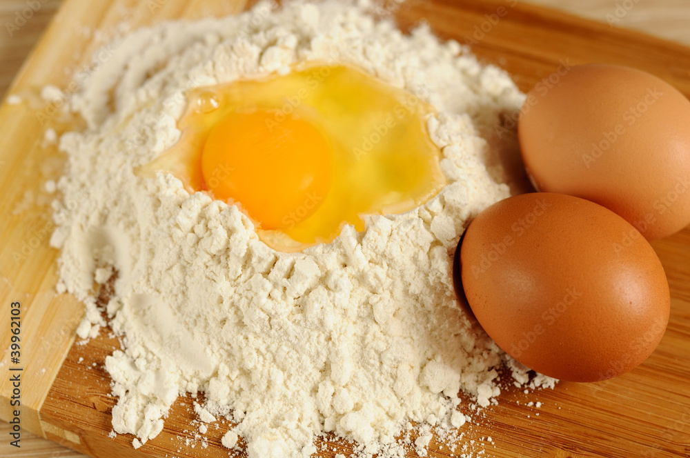 Products for home-baked eggs and flour Products for home-baked eggs and flour