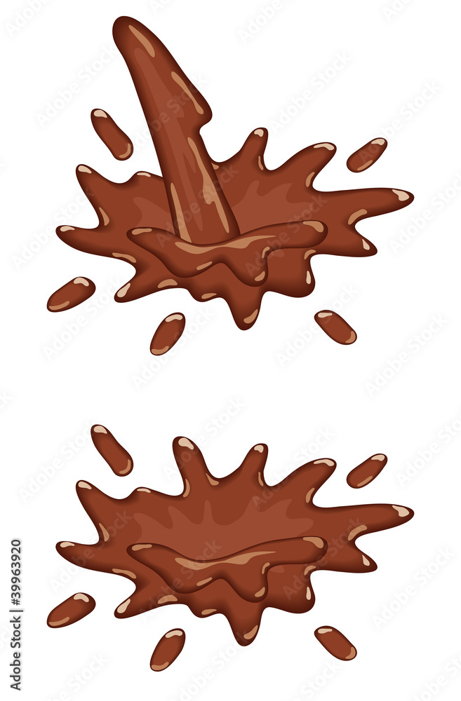 Chocolate splash. Chocolate splash.