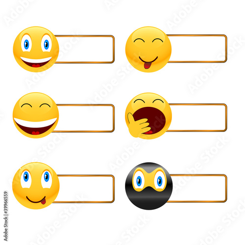 Icons of smiles with a framework