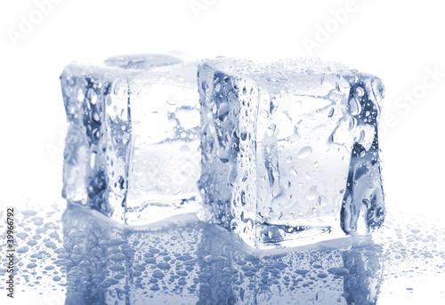 Two ice cubes