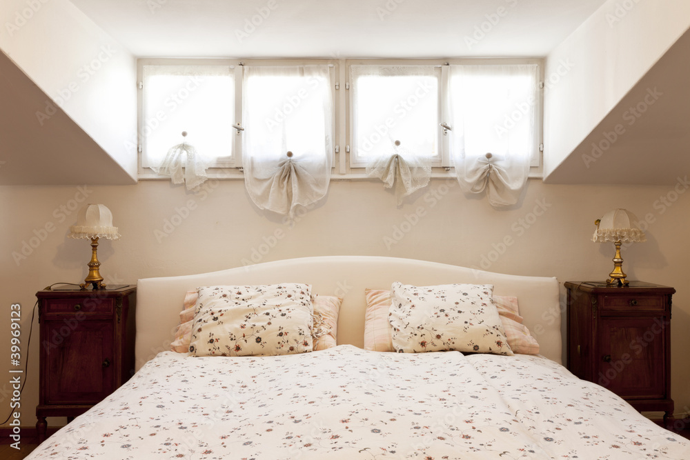 interior apartment, small loft furnished, bedroom interior apartment, small loft furnished, bedroom