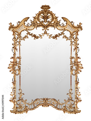 Antiquarian mirror in a gilded frame