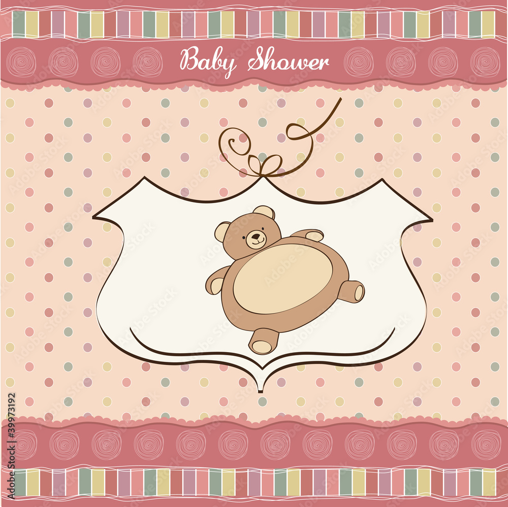 baby shower card with teddy bear toy baby shower card with teddy bear toy