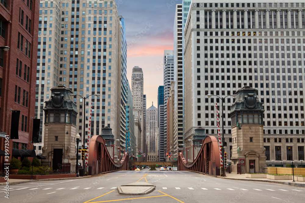 Fototapeta premium Ulica Chicago.