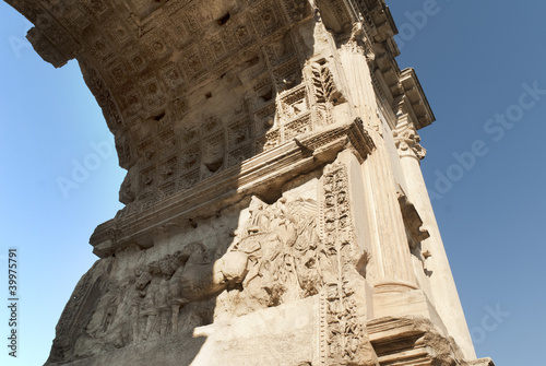 Arch of Titus in Roman Forum in Rome Italy