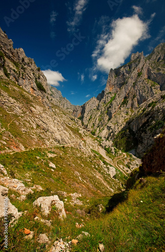 Landscape of high mountains...