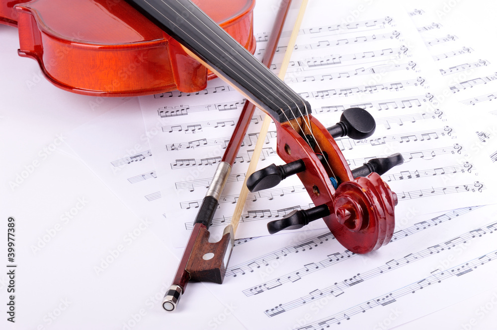 Fototapeta premium Violin & Note